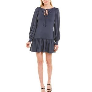 Susana Monaco balloon sleeve ruffle mini dress, size S; new